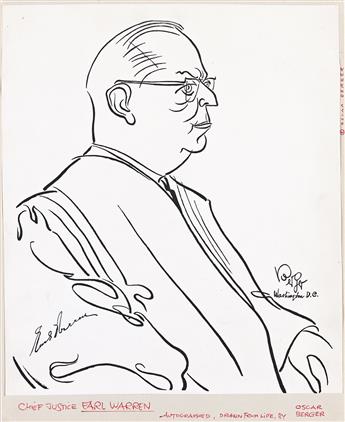 OSCAR BERGER (1901-1997) Chief Justice Earl Warren.